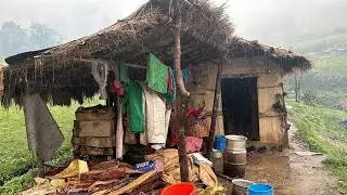 Peaceful Rainy Day in Nepal || Traditional Village Kitchen || Organic Lifestyle || Travillage Nepal 