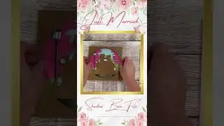 Just Married Svg Shadow Box, Personalized Wedding Gift 3D Layered Shadowbox