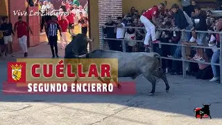 Paso de máquinas y llegada muy peligrosa #Cuéllar segundo encierro