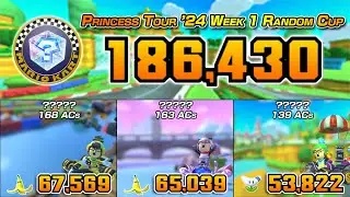 That's so late... | Princess Tour '24 Week 1 Random Cup Challenge (186K) | Mario Kart Tour