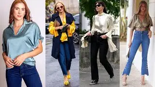 Blusas Satinadas con Jeans las Mejores Vestidas del Street Style 😉