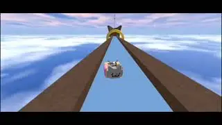 Having even more fun in ride a box down a slide