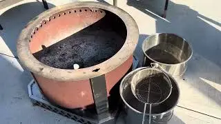 Cleaning out the Breeo smokeless firepit.