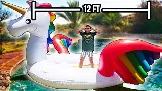 Swimming Inside The World's Largest Inflatable Floatie!
