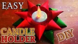 How to Make an Easy Candle Holder out of Paper. DIY Diwali Christmas Craft Ideas