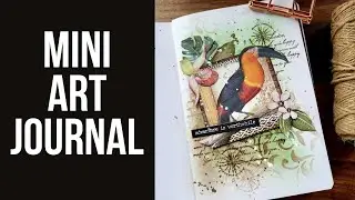 mini art journal | let's combine mixed media techniques