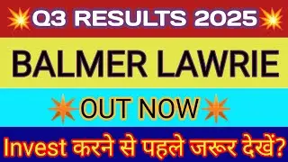 Balmer Lawrie Q3 Result 🔴 Balmer Lawrie Result 🔴Balmer Lawrie Share Result 🔴Balmer Lawrie Share News