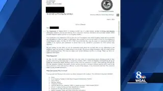 DOJ letter alerts recipients about data breach