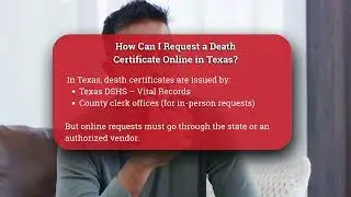How Can I Request a Death Certificate Online in Texas