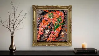 How to Paint with Palette Knife | Acrylic Painting splatter technique | easy to paint 