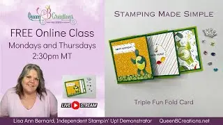 👑How to Create a Triple Fold Card - A Simple Fun Fold Card