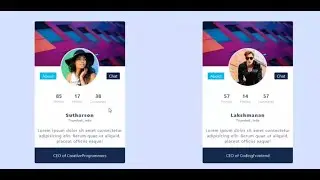 User Profile Card UI Design - CSS only | CodingFrontend