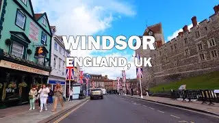 Windsor, England, UK - Driving Downtown 4K