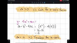 The Discriminant of a Quadratic and it&rsquo;s Graph & Positive/Negative Definite