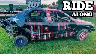 In Car Camera w/ Lucas Daniels - Charles City Iowa Demolition Derby