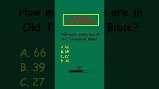 How many books are in Old Testament Bible? #biblequiz