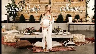 The most BEAUTIFUL TRIPLET BABY SHOWER | FLORAL BOHEMIAN THEME