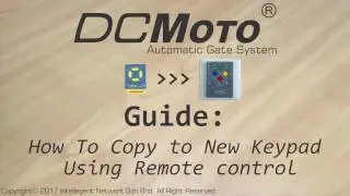 How to Copy Remote Control to wireless Keypad (DCMoto)