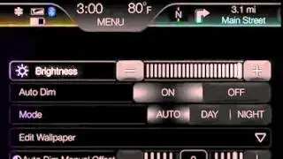 Display  adjust display settings brightness, auto dim on off, mode, edit wallpaper