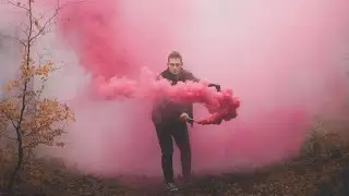 Smoke Flare Photography in the Fog