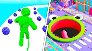 Rope Man Run VS Hole.io 🔥 Max Level SpeedRun Gameplay (Android,iOS) NEW UPDATE Ep 785