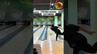 How to shot 7 Pin (Left Handed) // Motiv Hyper Sniper 🎯 #bowling #motivbowling #bowlingcenter
