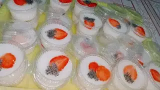 PUDING BUAH SEGERRR #dailyvlog #puding #viral #pudingsusu #pudingbuah 