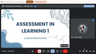 Lauban, Nordiana G. Video Presentation Report in the Subject Assessment Learning 1 (Lesson 9)