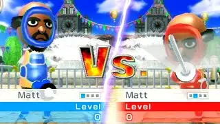 Bossome V.S King Gamer! | Matt V.S Matt! Wii Sports Resort Swordplay Duel & Speed Slice!