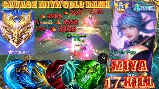 Amazing Miya Savage Epic Comeback | Solo Rank Immortal Mythical #miya #mlbb #mobilelegends 