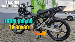 FROM 100x80 REAR TIRE TO 90x80 | RAIDER 150 FI | KAMBYO MOTO