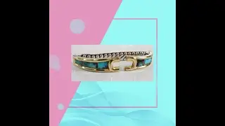 Epic Native American Watch Band ~ Solid Sterling Silver with Gold Wash