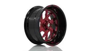 Fuel FF51 Candy Red Gloss Black Lip 22x10 3 Wheels By Hot Tracks