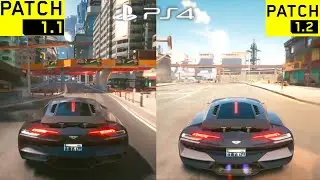 CYBERPUNK 2077 PS4 PATCH 1.2 VS 1.11 Gameplay & Graphics Comparison! (Free Roam)