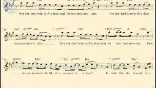 Alto Sax - Seasons of Love - Rent - Sheet Music, Chords, & Vocals