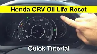 2013 Honda CRV Oil Life RESET 2012 2011 2014 2010