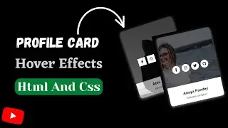 Profile Cards Hover Effects || Html And Css