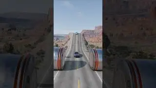 Cars Vs Pit Bollards - BeamNg