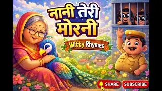 नानी तेरी मोरनी 🦚 | Nani Teri Morni | Hindi Nursery Rhyme for Kids | Witty Rhymes