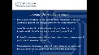 Game of Loans Income Based Repayment Options 91819