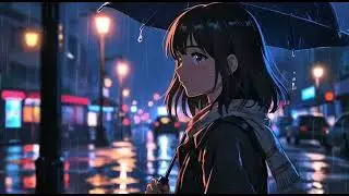 Soft Rain Night Walk 🌙 Girl Walking in the Rain for Deep Sleep (3 Hours)
