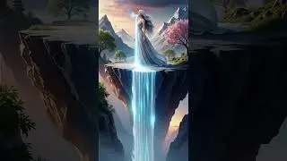 A Waterfall Flows from the Goddess&rsquo;s Lips | Magical Fantasy Animation #shorts #viral