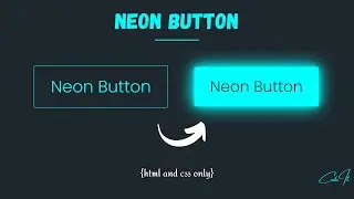 Neon Light Button animation on hover || CSS animation