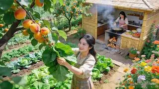 Peaceful Country Life: Small Garden, Harvesting Fish Mint Leaves and Making Fresh Homemade Fish Cake