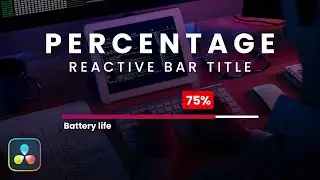 Create a Percentages Bar Title in Davinci Resolve