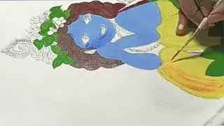Matir thale krishno thakur art korlam 🦚 🙏 🖌️||Sona paul|| #matirthala #ytvideo  #art #viralvideo