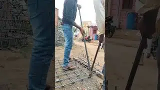 Making a double ring column mat L full video #civil #rcccolumn #construction #civilservices #civil