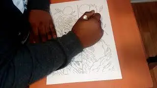 Inking manga