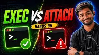 Docker Exec vs Docker Attach Hands-on 🐳 | Practical Demo & Differences | DevOps Tutorial