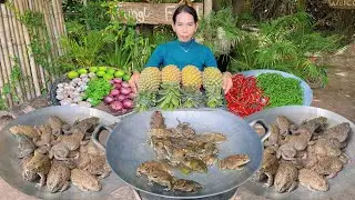 Toad Stir Fried with Pineapples recipe  | BBQ Frogs | Best Fish Recipes | ASMR